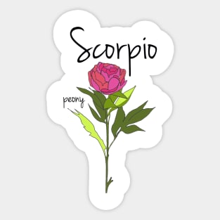 Scorpio zodiac sign horoscope flower art Sticker